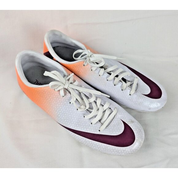 Nike womans Mercurial Victory IV FG 553633 168 White Soccer Cleats Shoes 7.5W - Picture 1 of 7